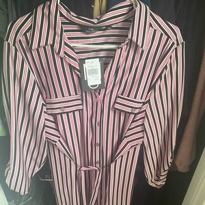 Stripped causal dress